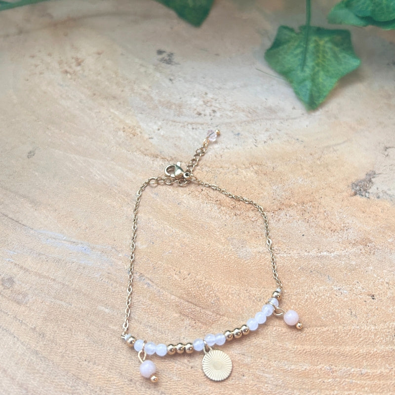 Tendre Lueur – Pierre de Lune Blanche & Pierre de Lune Rose