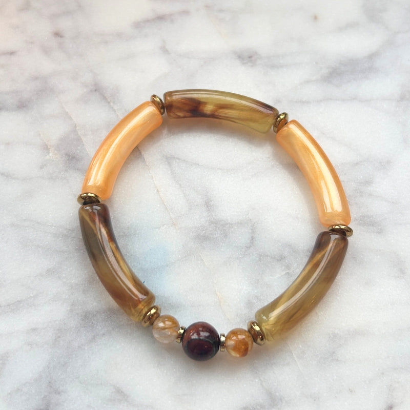 Énergie Sûre – Œil de Taureau & Citrine (acétate)