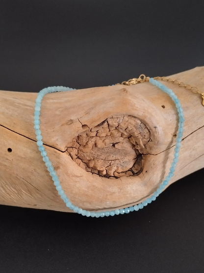 Onde Libre – Chaînette de cheville en Amazonite