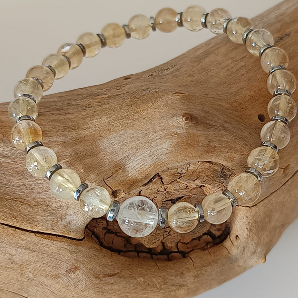 Lumière Active – Citrine & Cristal de Roche