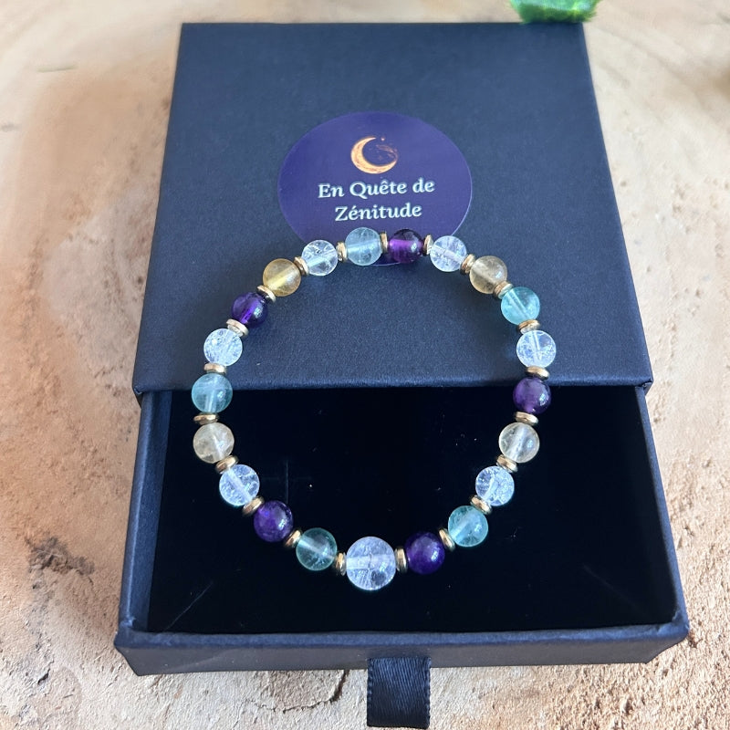Esprit Clair – Fluorite & Cristal de Roche