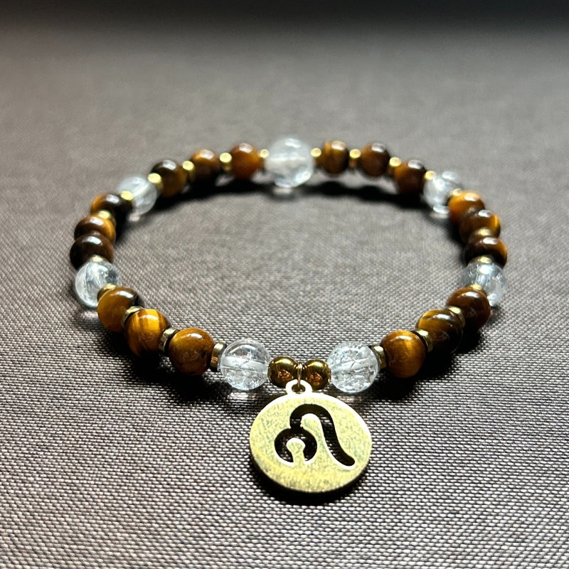 Signe Lion - Oeil de Tigre & Cristal de Roche