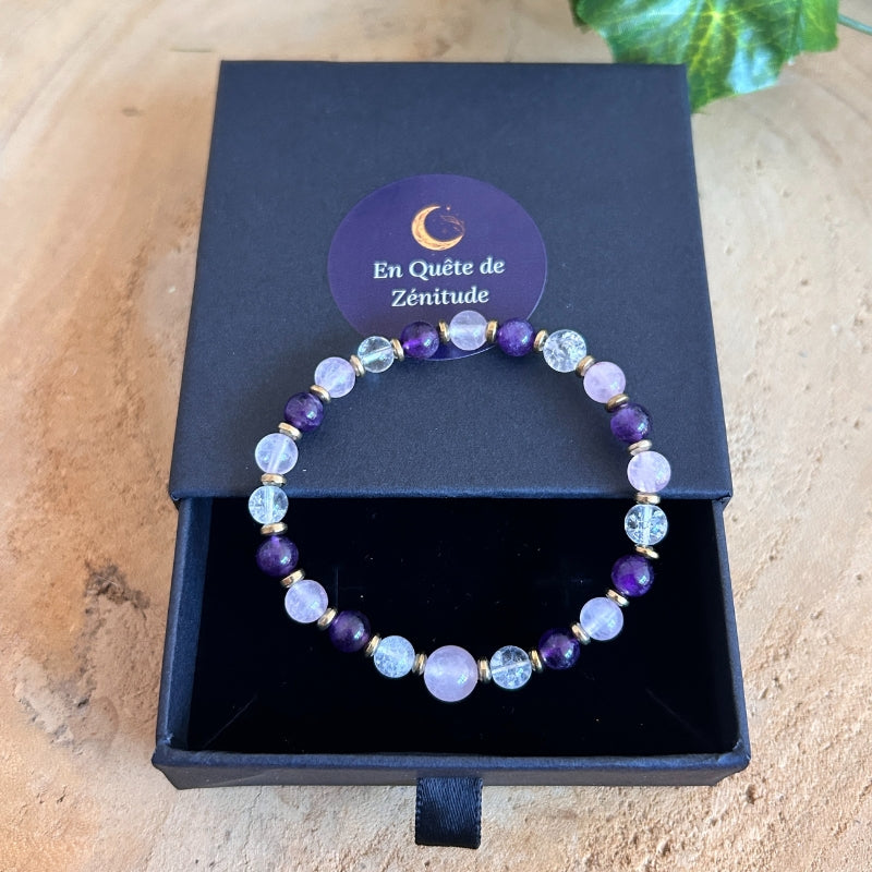 Pause Intérieure – Améthyste, Cristal de Roche & Quartz Rose