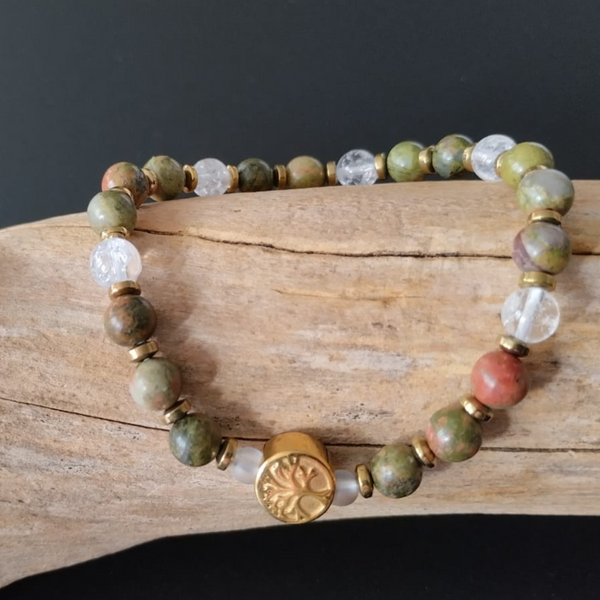 Terra Anima – Unakite & Cristal de Roche