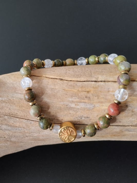 Terra Anima – Unakite & Cristal de Roche