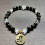 Signe Capricorne - Onyx Noir & Cristal de Roche