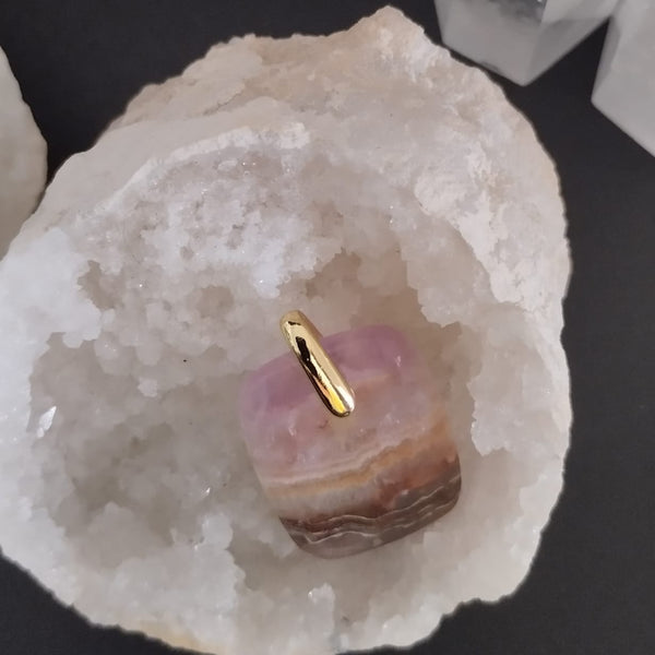 Cœur Intuitif – Agate inclusion d’Améthyste
