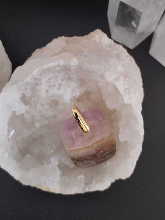 Cœur Intuitif – Agate inclusion d’Améthyste
