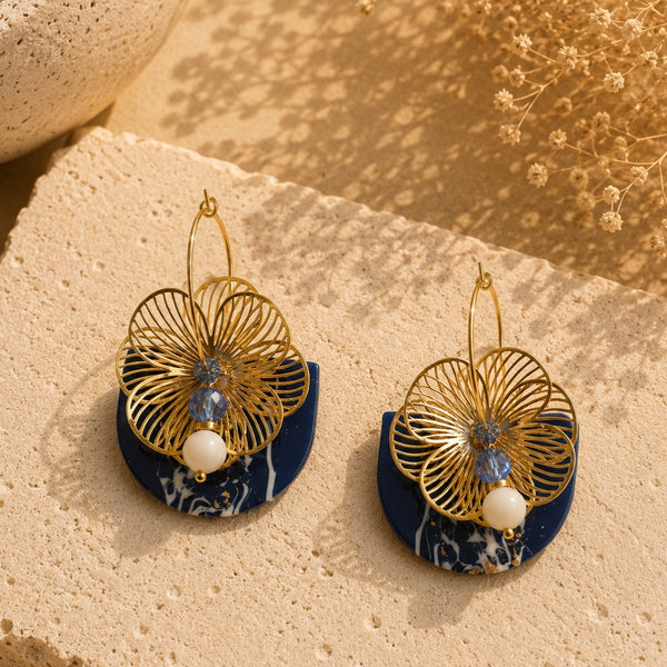 Boucles d'Oreilles Pureté Lunaire – Nacre