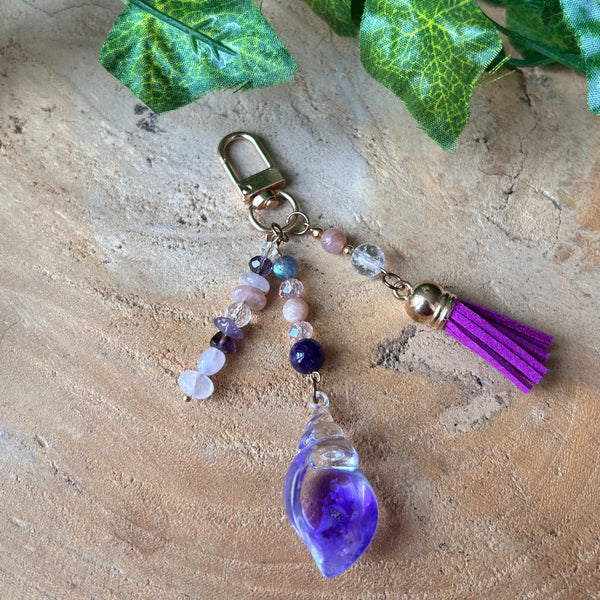 Sérénité Profonde – Améthyste, Pierre de Lune, Labradorite & Quartz Rose