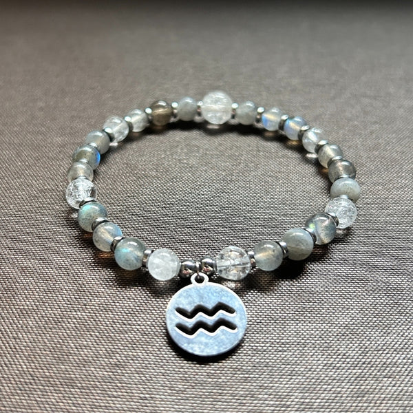 Signe Verseau - Labradorite & Cristal de Roche