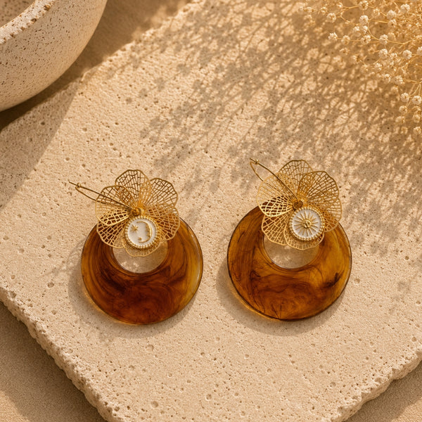 Boucles d’Oreilles Éclipse – Soleil & Lune