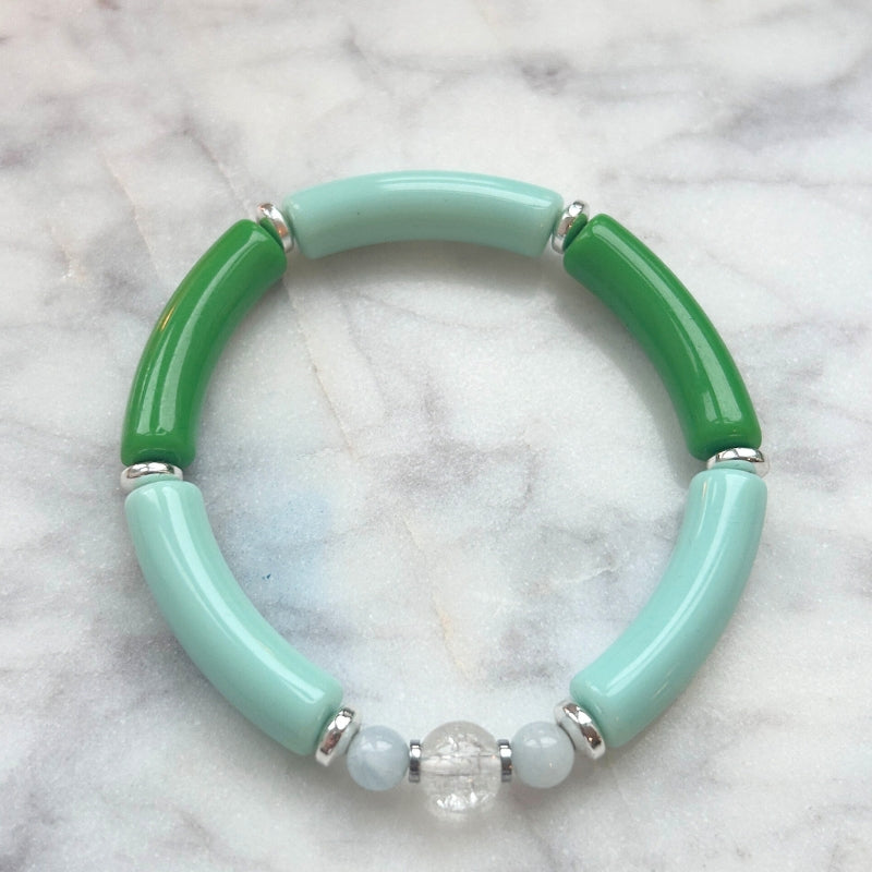 Clarté Marine – Cristal de Roche & Aigue-Marine (acétate)
