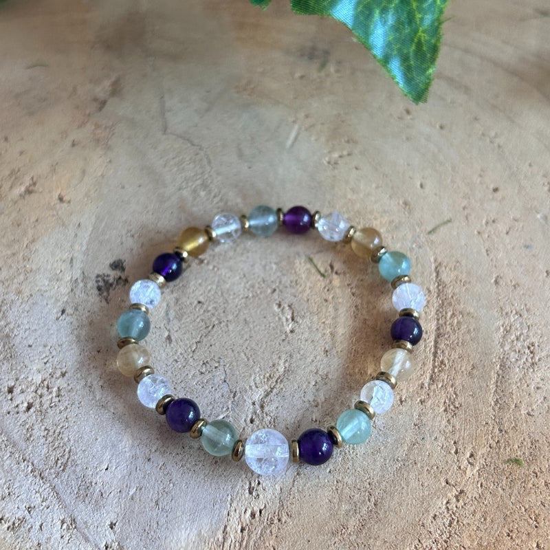 Esprit Clair – Fluorite & Cristal de Roche