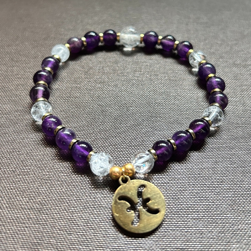 Signe Poissons - Améthyste & Cristal de Roche