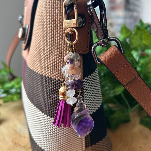 Sérénité Profonde – Améthyste, Pierre de Lune, Labradorite & Quartz Rose