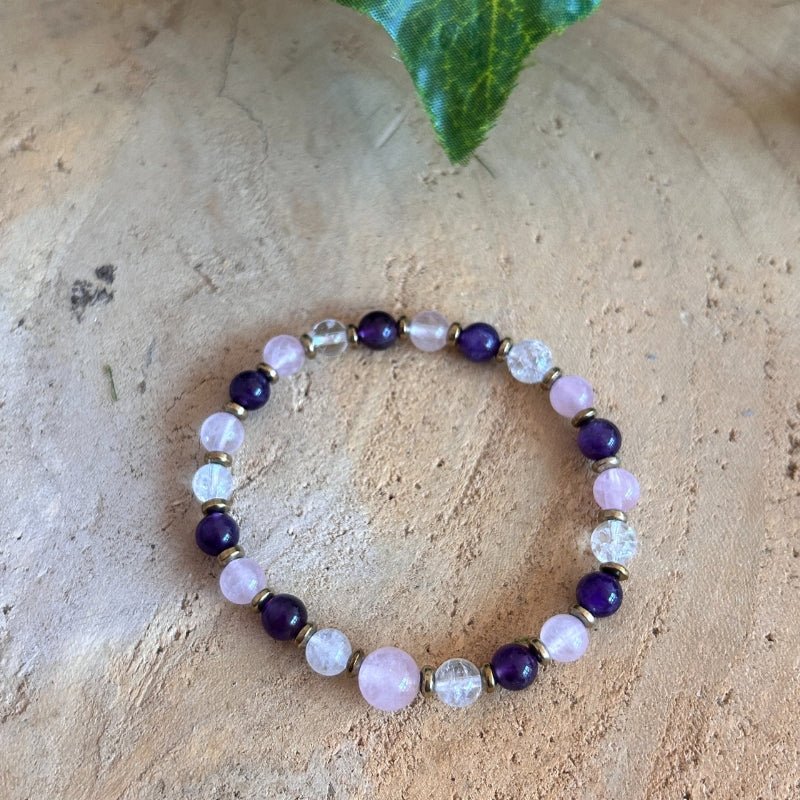 Pause Intérieure – Améthyste, Cristal de Roche & Quartz Rose