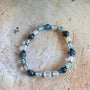 Concentration Stable – Jaspe Bleu Foncé, Fluorite & Cristal de Roche