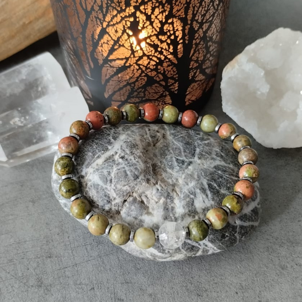 Terra Anima – Unakite & Cristal de Roche