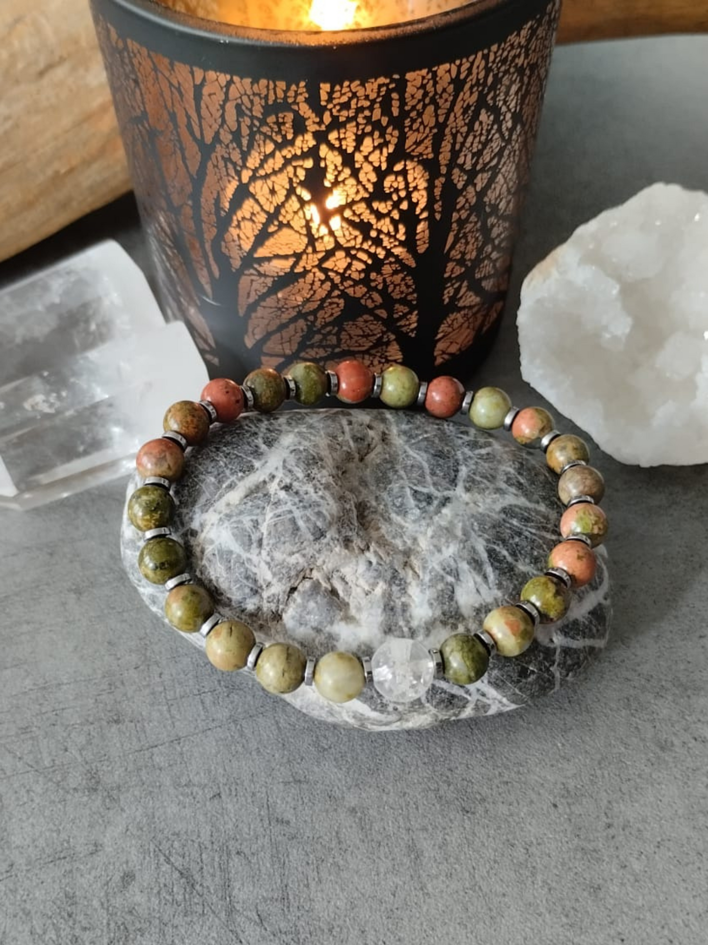 Terra Anima – Unakite & Cristal de Roche