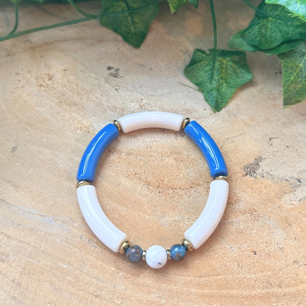 Douce Stabilité – Nacre & Jaspe Bleu Doré (acétate)
