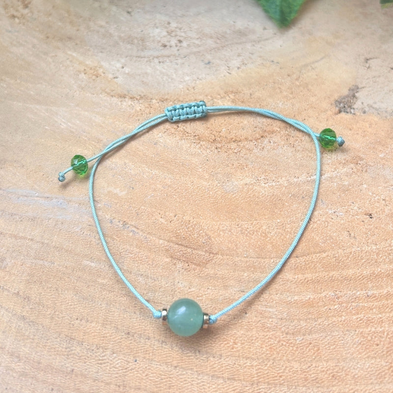 Sérénité Verte – Aventurine Verte & Cristal d’Autriche