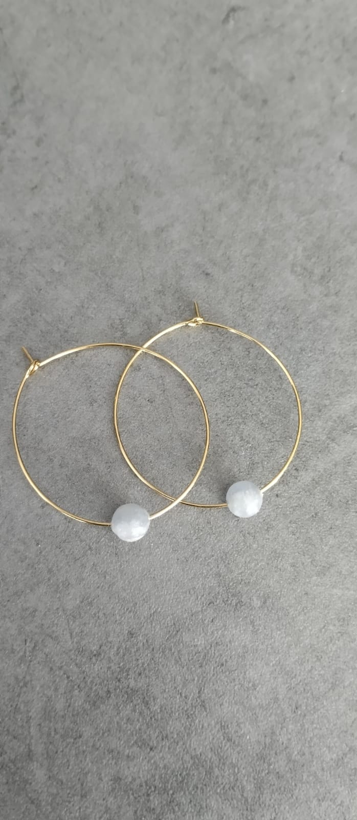Boucles d'oreilles en Celestine