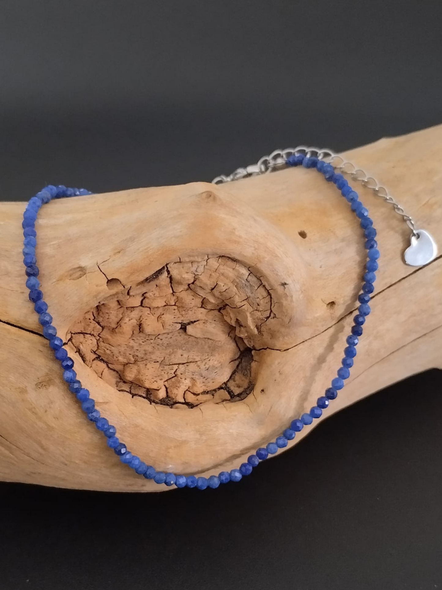 Voix Bleue – Chaînette de cheville en Lapis Lazuli