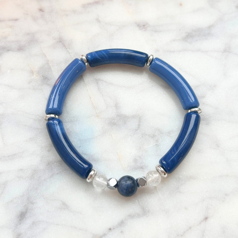 Clarté Calme – Sodalite & Cristal de Roche (acétate)