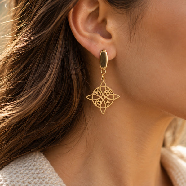 Boucles d’Oreilles Protection Mystique – Nœud de Sorcière