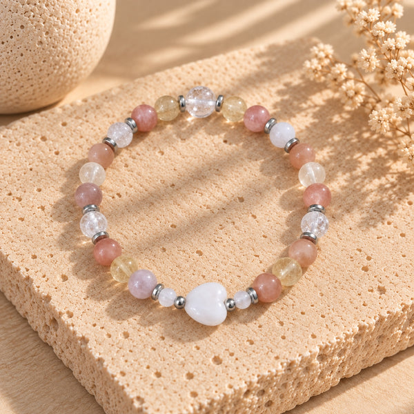 Bracelet Lumière Intuitive – Pierre de Lune, Citrine & Cristal de Roche