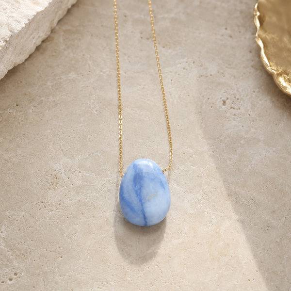 Collier Horizon Intérieur – Aventurine Bleue