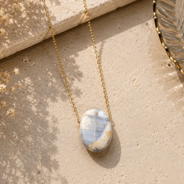 Collier Équilibre Naturel – Agate Crazy