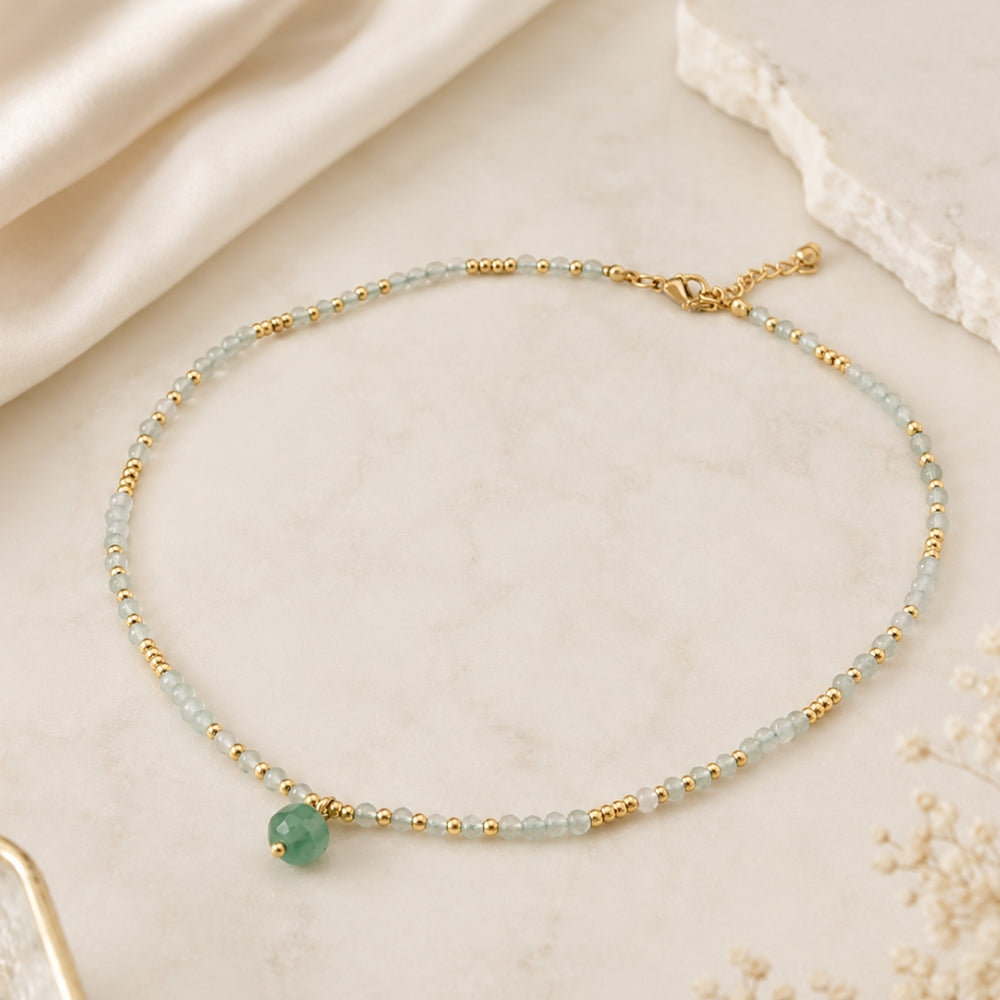 Collier Harmonie – Aventurine Verte