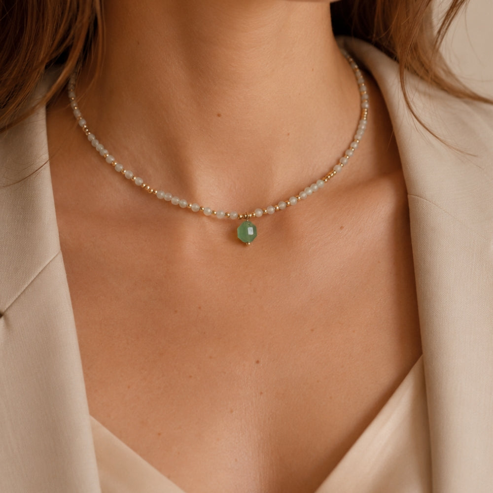 Collier Harmonie – Aventurine Verte