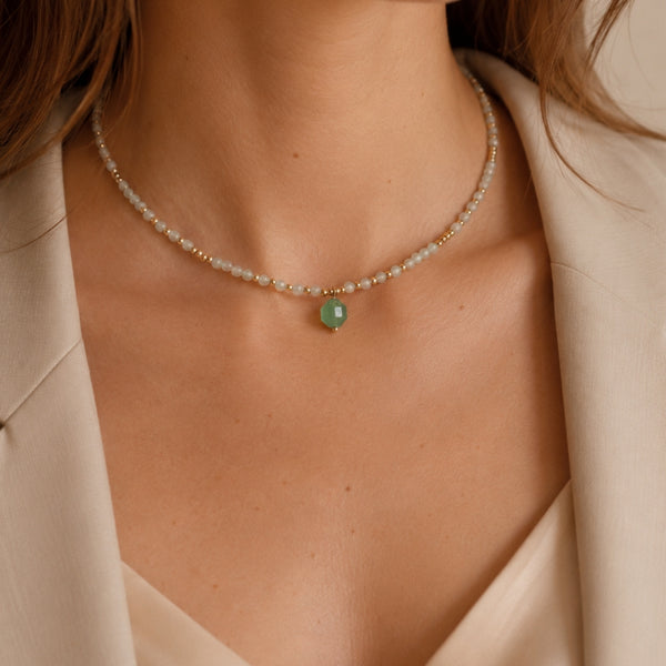 Collier Harmonie – Aventurine Verte