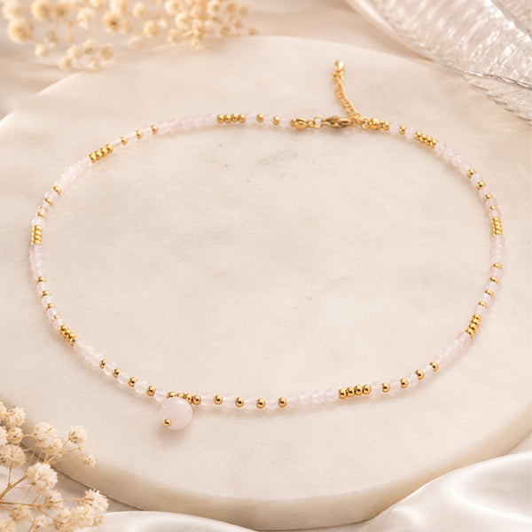 Collier Douceur – Quartz Rose