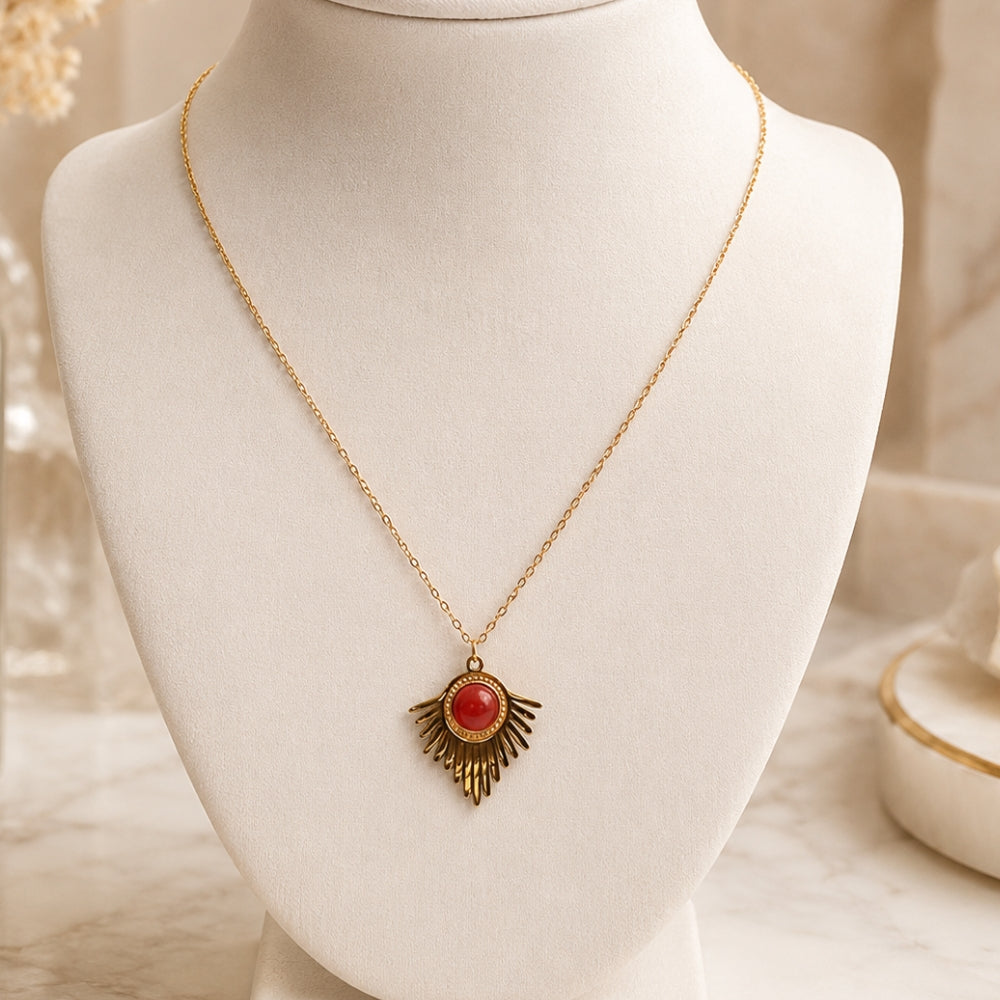 Collier Soleil Intérieur – Cornaline