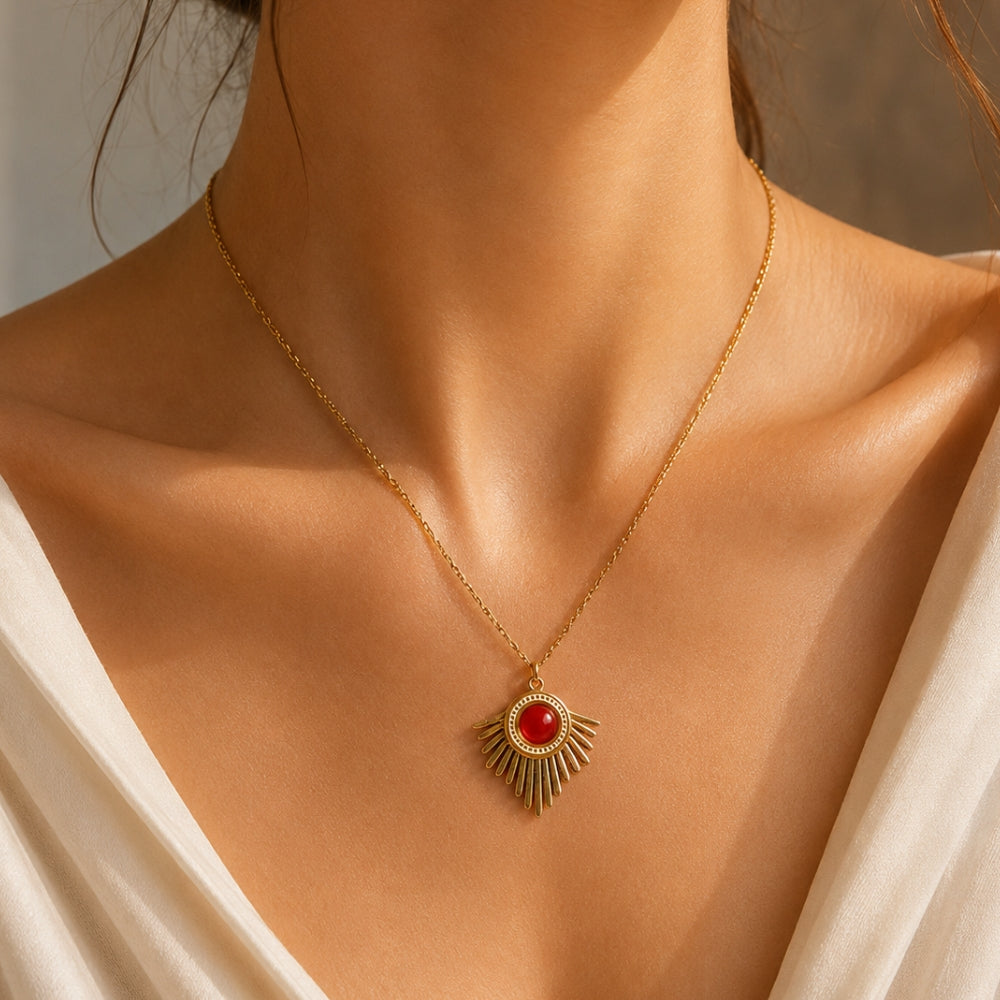 Collier Soleil Intérieur – Cornaline