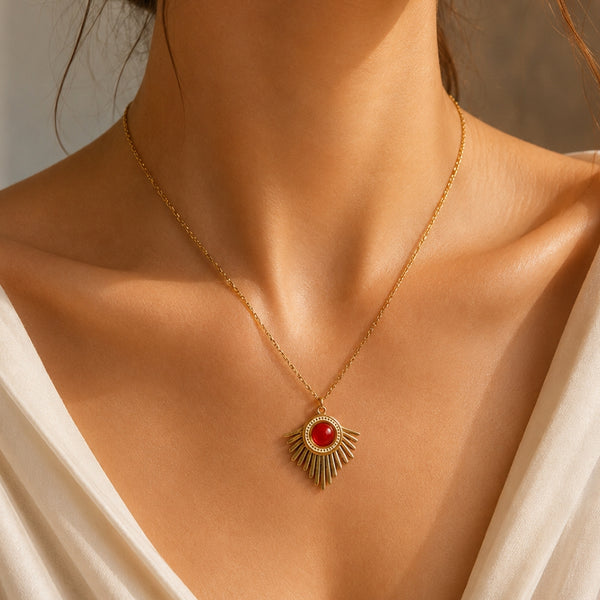Collier Soleil Intérieur – Cornaline