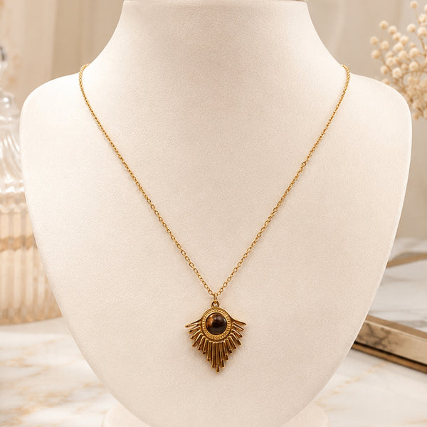 Collier Force Solaire – Œil de Tigre