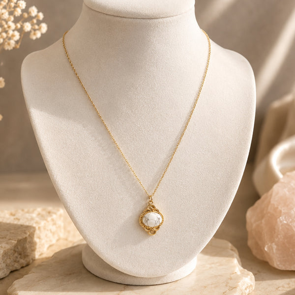 Collier Sérénité Solaire – Howlite