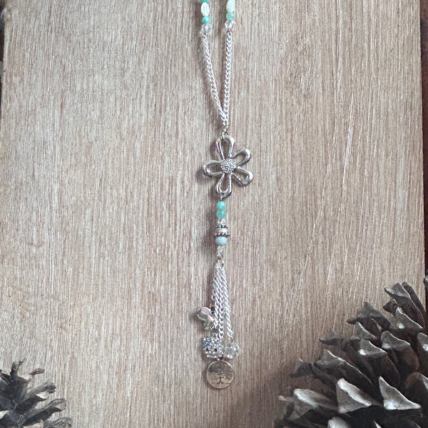 Reflets Apaisants - Amazonite, Nacre & Cristal de Roche