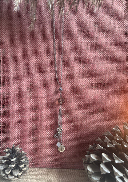 Reflets de Brume - Agate de Botswana & Cristal de Roche
