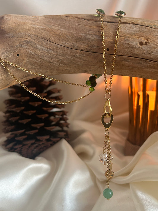 Harmonie Emeraude - Aventurine verte, Jade d'Afrique & Cristal de Roche