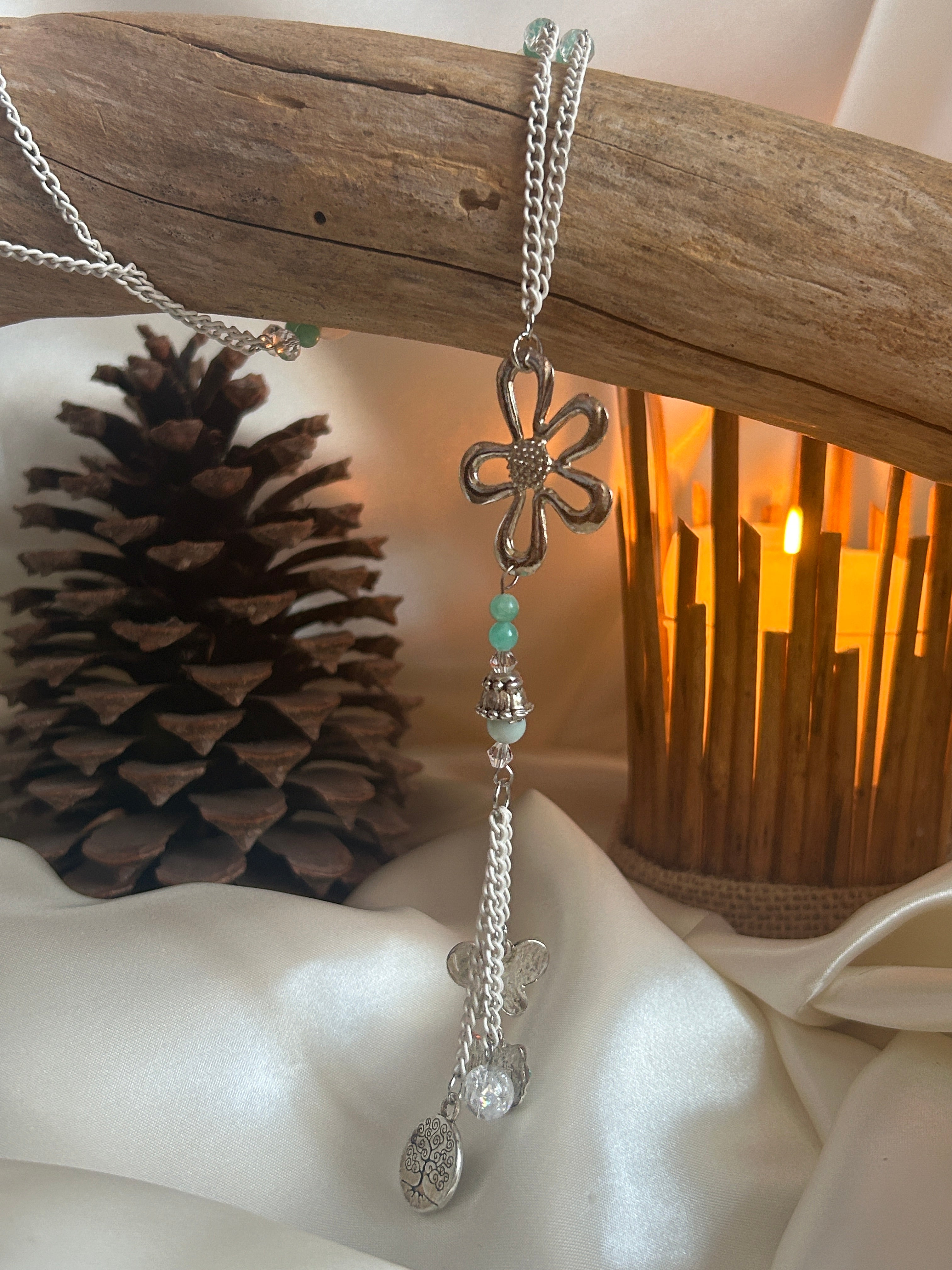 Reflets Apaisants - Amazonite, Nacre & Cristal de Roche