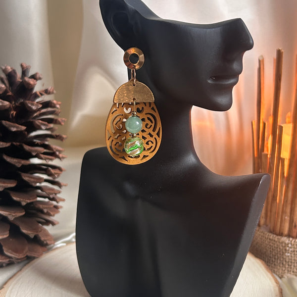 Verte Eclat - Aventurine & Perles Lampwork