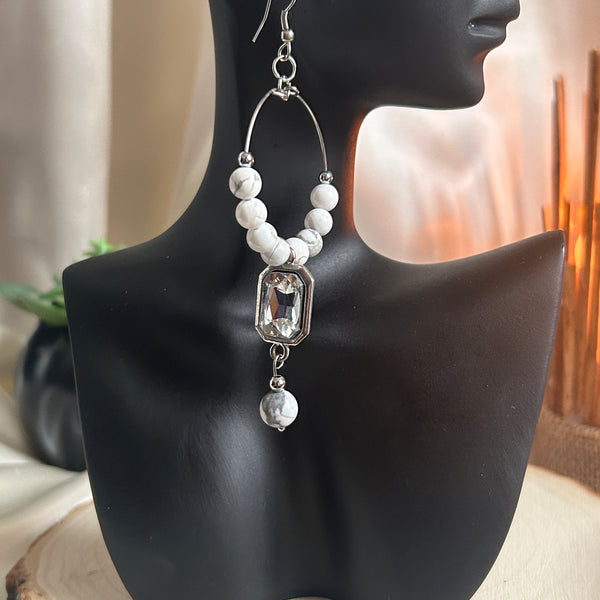 Eclat Boréal - Howlite & Cristal de Bohème
