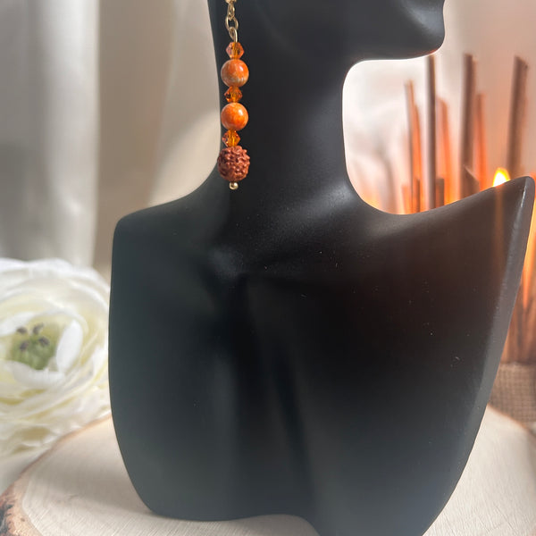 Eclat Sauvage - Jaspe Impérial Orange & Rudraksha