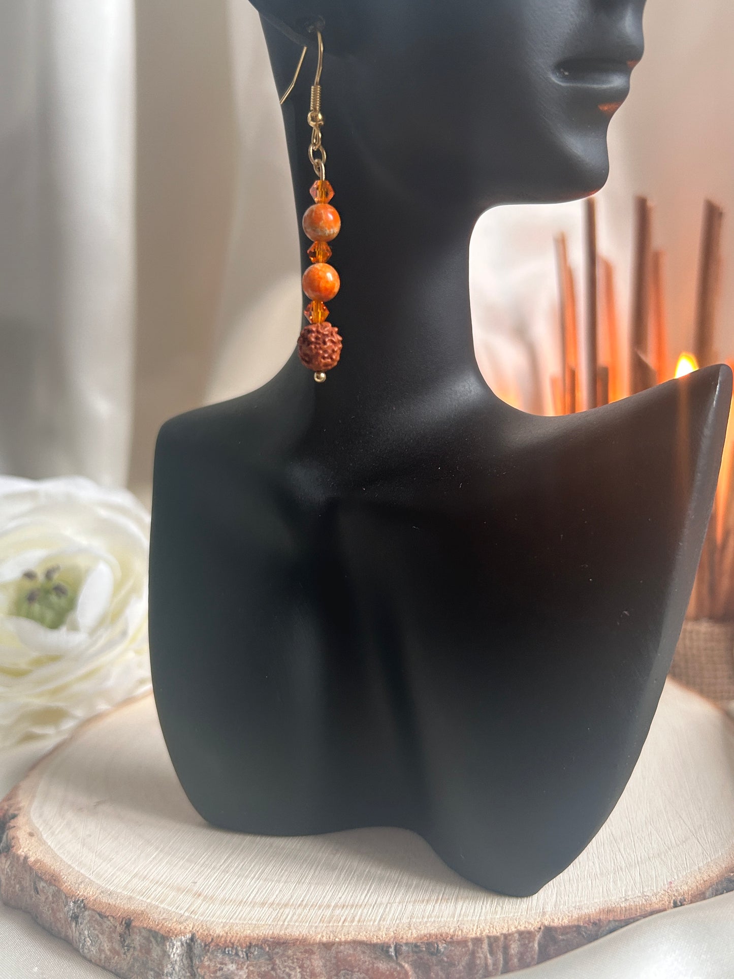Eclat Sauvage - Jaspe Impérial Orange & Rudraksha
